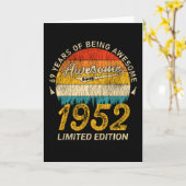 73 Jahre alt 1952 Retro Phantastisches 73. Geburts Karte (Gelbe Blume)