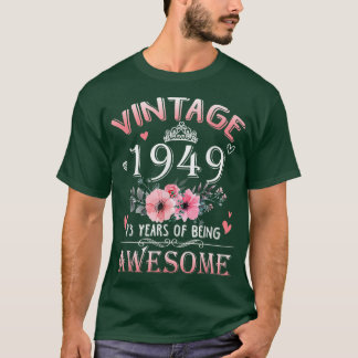 73 Jahre alt Geboren im Vintagen Jahr 1949, 73. Ge T-Shirt