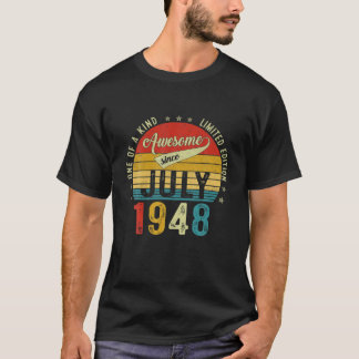 73 Jahre alt Vintag 1948 Limited Edition 73 Rd Bir T-Shirt