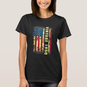 73 Jahre alt Vintag 1950 US-amerikanische Flagge 7 T-Shirt