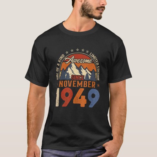73 Jahre Phantastisch seit November 1949 73. Gebur T-Shirt (Vorderseite)