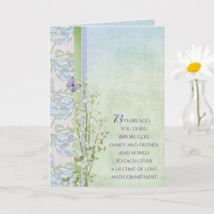 73. Jubiläum Lily of the Valley Bouquet Karte