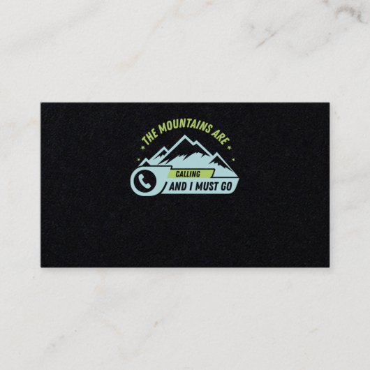 73.Wandern in den Bergen ruft und ich muss gehen Visitenkarte (Vorderseite)