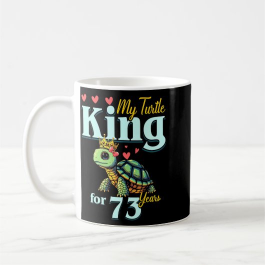 73rd Wedding Anniversary Couples My Turtle King Fo Kaffeetasse (Links)