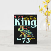 73rd Wedding Anniversary Couples My Turtle King Fo Karte (Gelbe Blume)