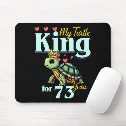 73rd Wedding Anniversary Couples My Turtle King Fo Mousepad (Mit Mouse)