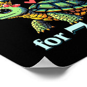 73rd Wedding Anniversary Couples My Turtle King Fo Poster (Ecke)