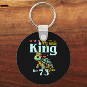 73rd Wedding Anniversary Couples My Turtle King Fo Schlüsselanhänger (Vorderseite)