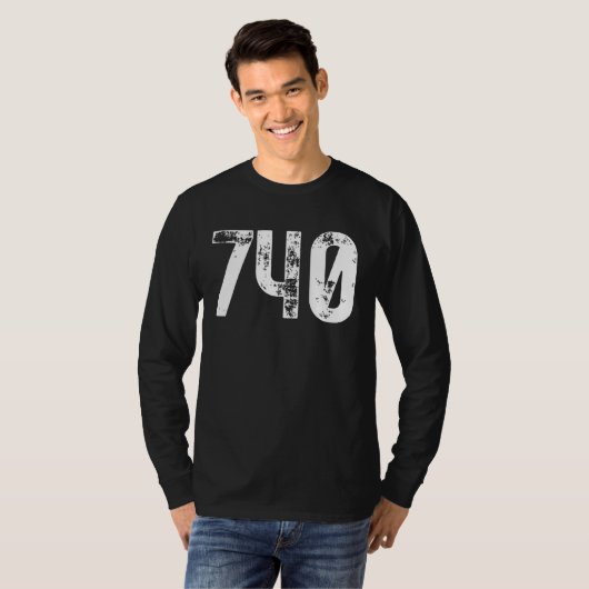 740 Area Code Newark OH Mobile Telefone Area Code T-Shirt (Vorne ganz)