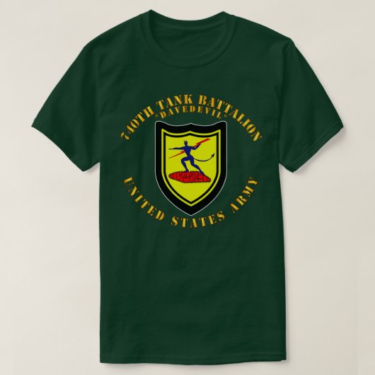 740. Tank-Bataillon DUI T-Shirt (Design vorne)