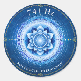 741 Hz Solfeggio-Frequenz-Aufkleber Runder Aufkleber