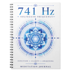 741 Hz Solfeggio-Frequenz Notizbuch – Intuition & Notizblock