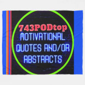 743PODtop Zazzle Store FLEECE BLANKET! (Vorderseite (Horizontal))