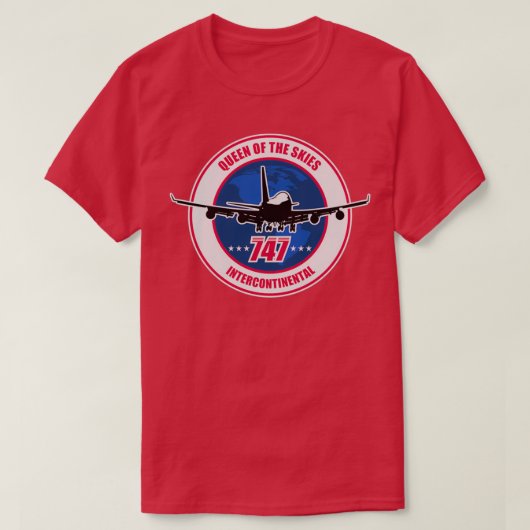747 Jumbo Jet T-Shirt (Design vorne)
