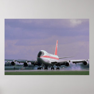 747 Land am internationalen Flughafen Pearson, Tor Poster