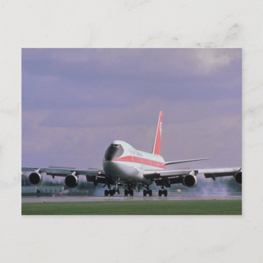747 Land am internationalen Flughafen Pearson, Tor Postkarte (Vorderseite)