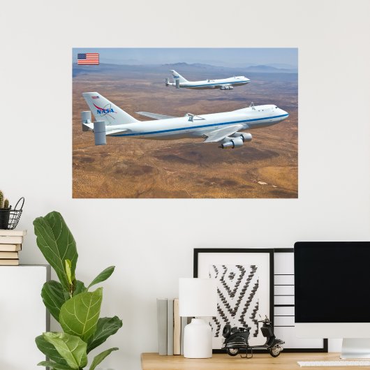 747 Shuttle Carrier Aircraft Poster (Heimbüro)