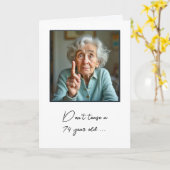 74. Geburtstag Alte Dame Spaß Karte (Gelbe Blume)