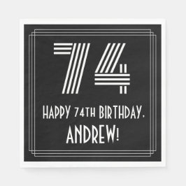 74. Geburtstag: Art Deco Inspiriert Look "74" + Na Serviette