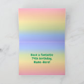 74. Geburtstag: Farbiger Regenbogen # 74, Individu Karte (Innenseite)
