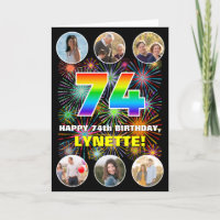 74. Geburtstag: Fun Rainbow #, Individuelle Name &
