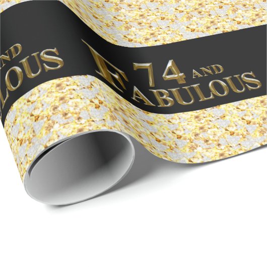 74. Geburtstag Geschenkpapier (Rolleneckpunkt)