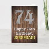 74. Geburtstag: Inspirierter Country Western Look, Karte (Vorderseite)