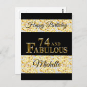 74. Geburtstag Postkarte (Vorne/Hinten)