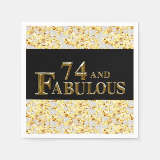 74. Geburtstag Serviette (Vorderseite)