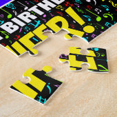 74. Geburtstag — Spaß, farbenfrohe Musiksymbole &  Puzzle (Seite)