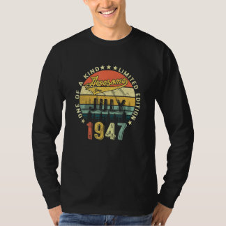74. Geburtstagsdekorationen Juni 1947 Männer Fraue T-Shirt