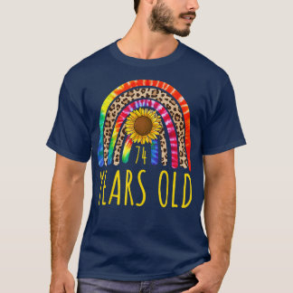 74 Jahre alt 74. Geburtstag Gefärbte Krawatte Sonn T-Shirt