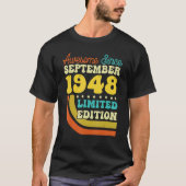74 Jahre alt Geboren im September 1948 74. Geburts T-Shirt (Vorderseite)