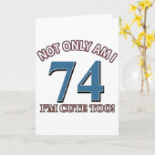 74 Jahre alte Geburtstagsentwürfe Karte (Gelbe Blume)