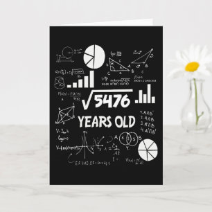 74 Jahre alte Mathelehrerin zum 74. Geburtstag Ges Karte