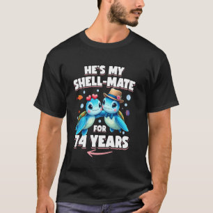 74 Jahre Hochzeitspaar-Jubiläumsschildkröten Er Si T-Shirt