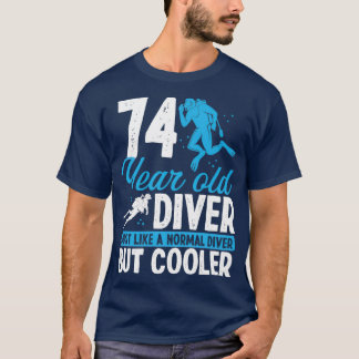 74 Jahre Scuba Diving Schnorchel 74 Geburtstag T-Shirt