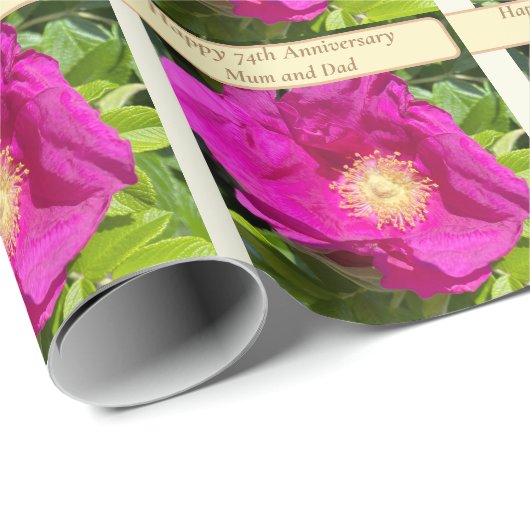 74. Jahrestag Geschenkpapier (Rolleneckpunkt)