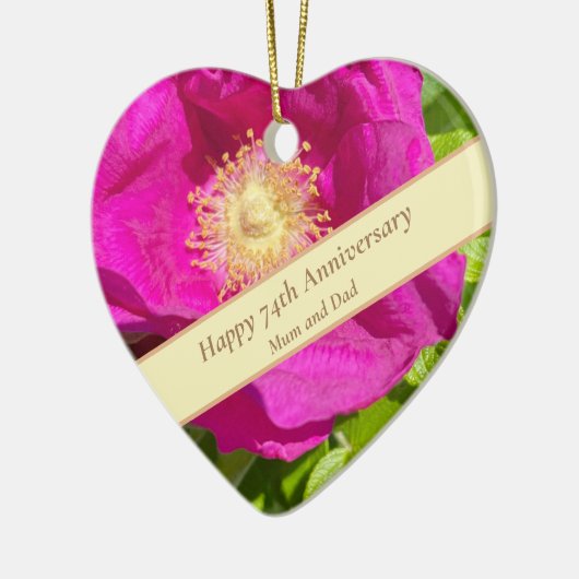 74. Jahrestag Keramik Ornament (Links)