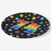 74. Veranstaltung: Bold, Fun, Colorful Rainbow 74 Pappteller (Schrägansicht)