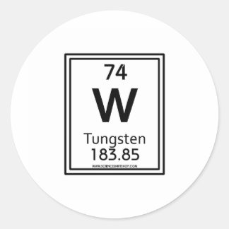 74 Wolfram Runder Aufkleber