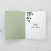 74th Wedding Anniversary Wine and Ivy   Karte (Innenseite)