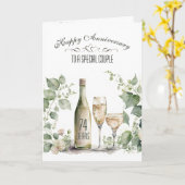 74th Wedding Anniversary Wine and Ivy   Karte (Gelbe Blume)