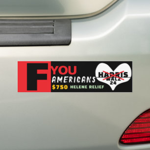 750 HELENE RELIEF F LIEBE HARRIS WALZ 2024 AUTOAUFKLEBER