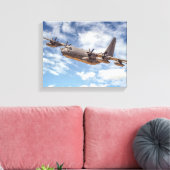 7574-C-130 Militärisches Flugzeug Leinwanddruck (Insitu (Wohnzimmer))