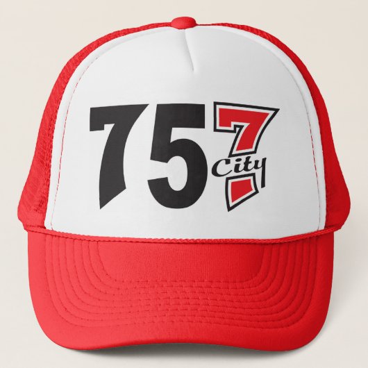 757city - Rot/Schwarzes Truckerkappe (Vorderseite)