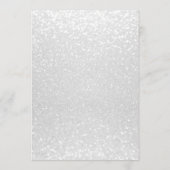 75./60. Weißer Glitzer Diamant Jahrestag Einladung (Rückseite)