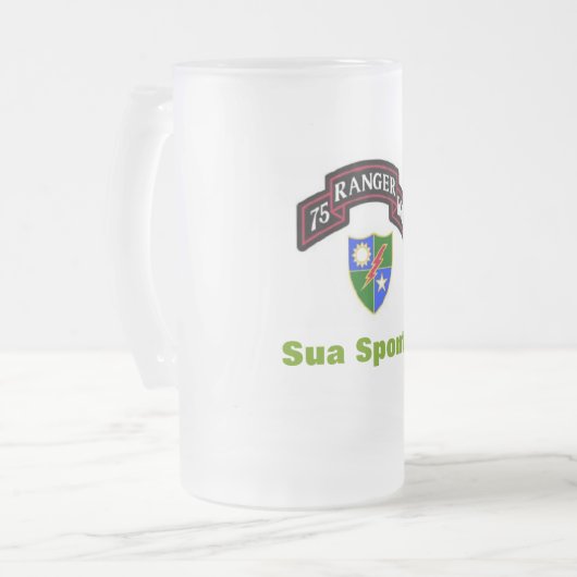 75. Armee-Förster-mattiertes Bier Stein Mattglas Bierglas (Vorderseite Links)