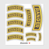 75. Army Rangers Veterans Vets Contour Sticker (Blatt)
