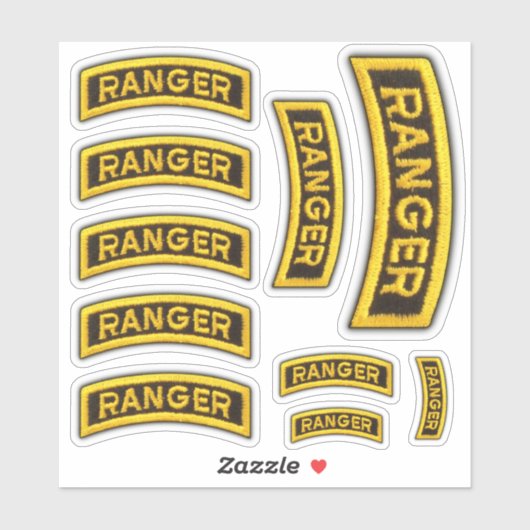 75. Army Rangers Veterans Vets Contour Sticker (Blatt)